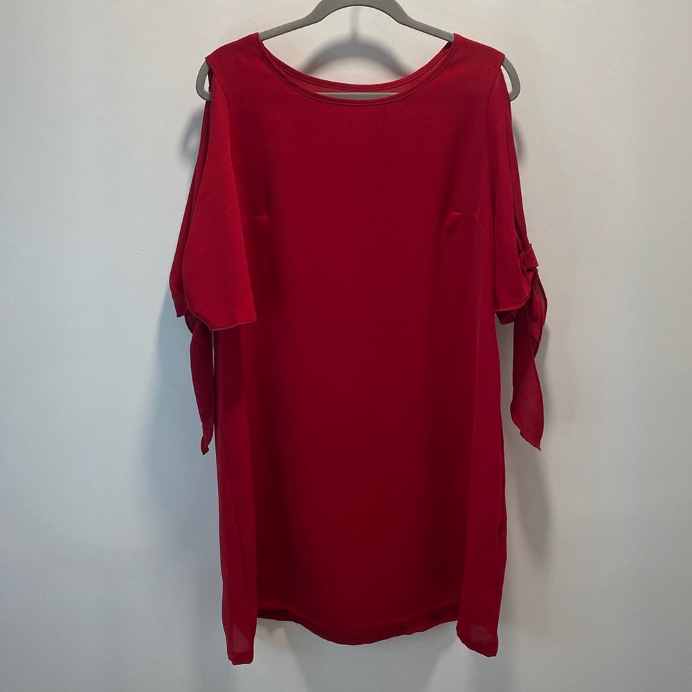 SHEIN Red Dress with Split Sleeves